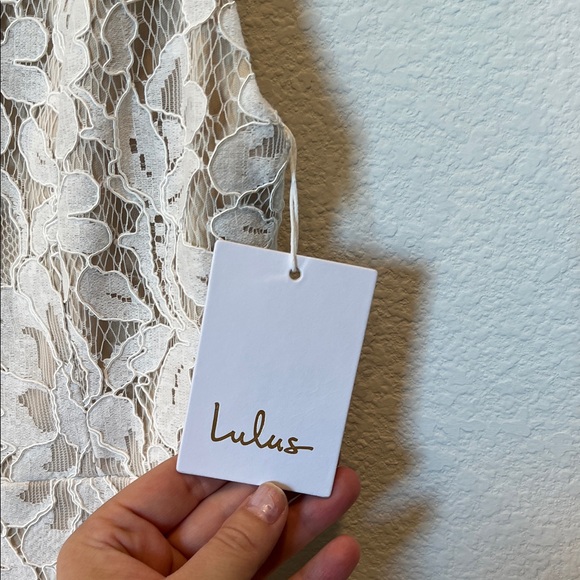 Lulu's Flynn White Lace Maxi Dress Mermaid with Train - Picture 4 of 5